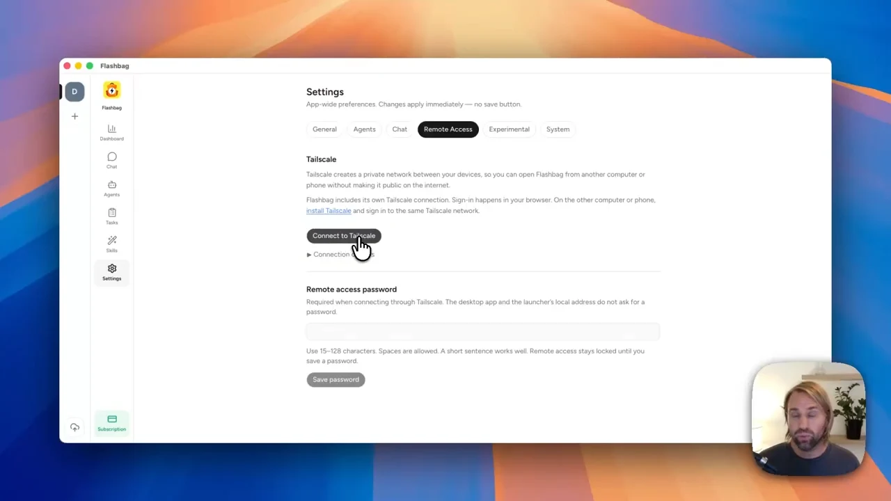 A frame from the Set up remote access walkthrough